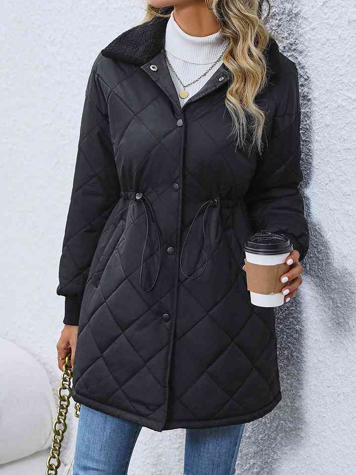 Circe Drawstring Waist Longline Winter Coat