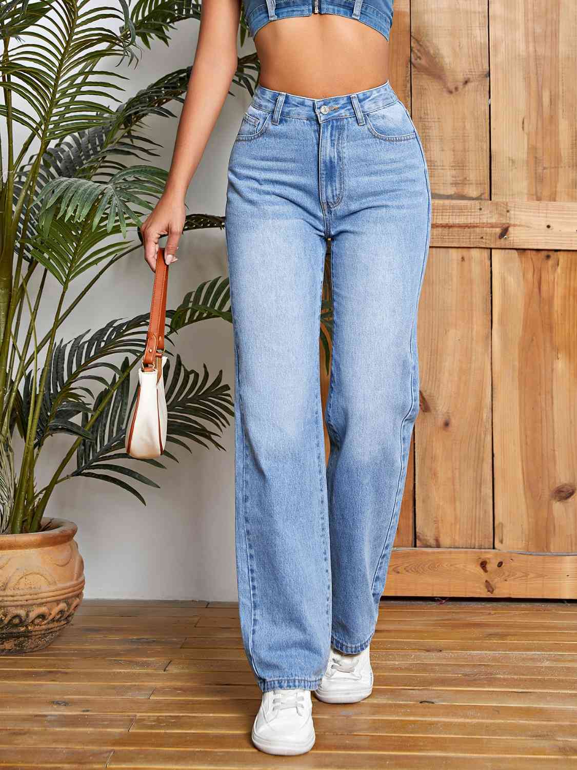 Ayla High Waist Straight Leg Jeans