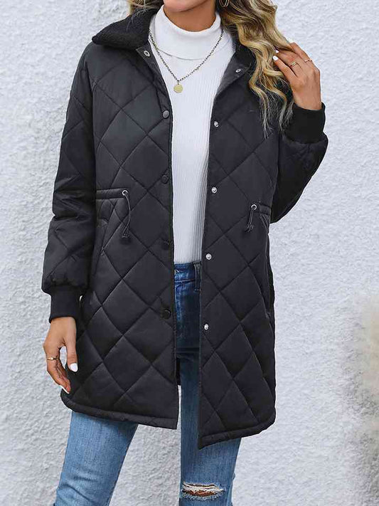 Circe Drawstring Waist Longline Winter Coat