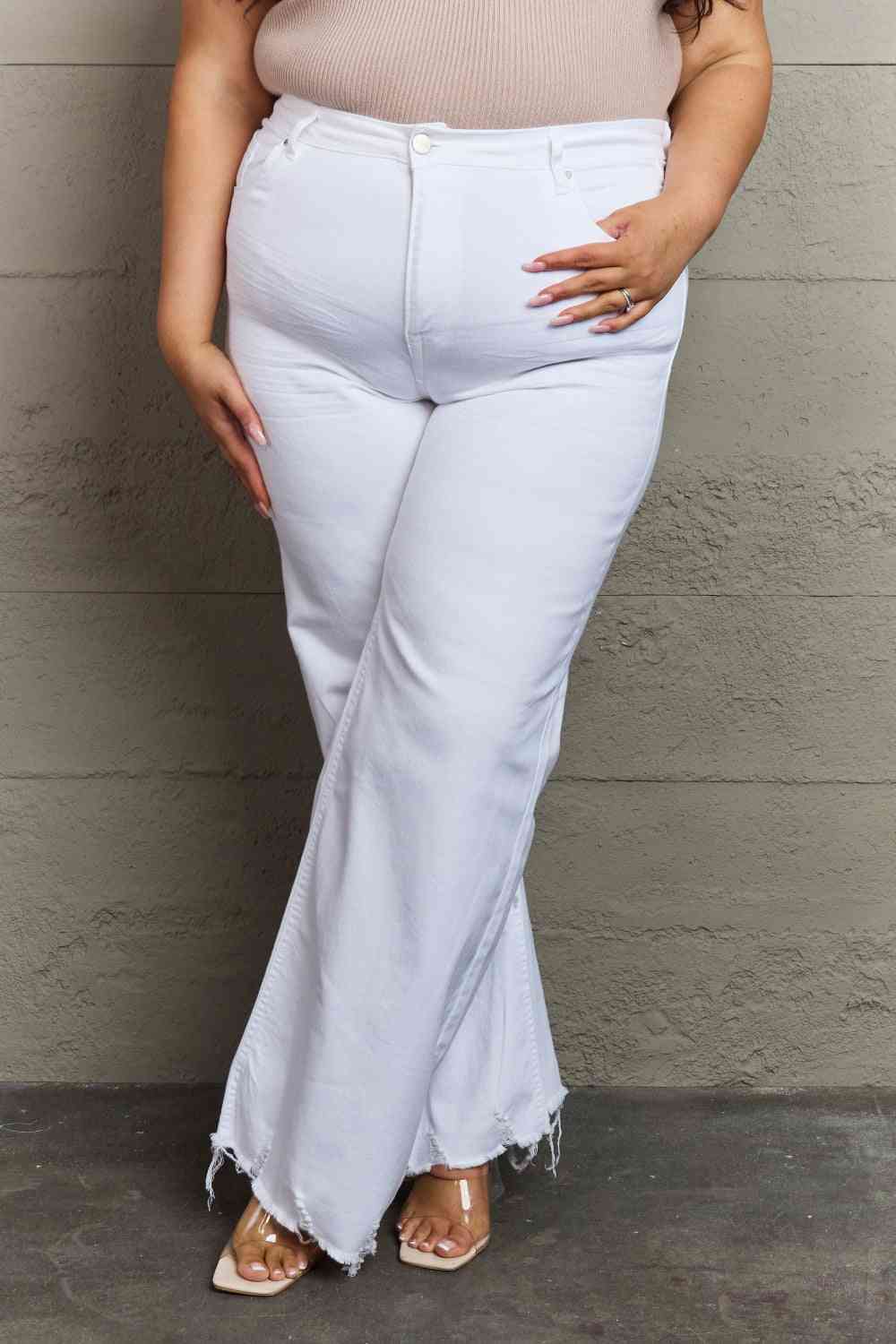 Eira High Waist Wide Leg Jeans in White